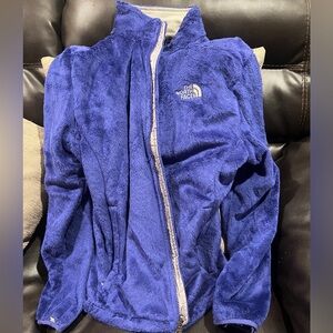 LIKE NEW purple fuzzy north face